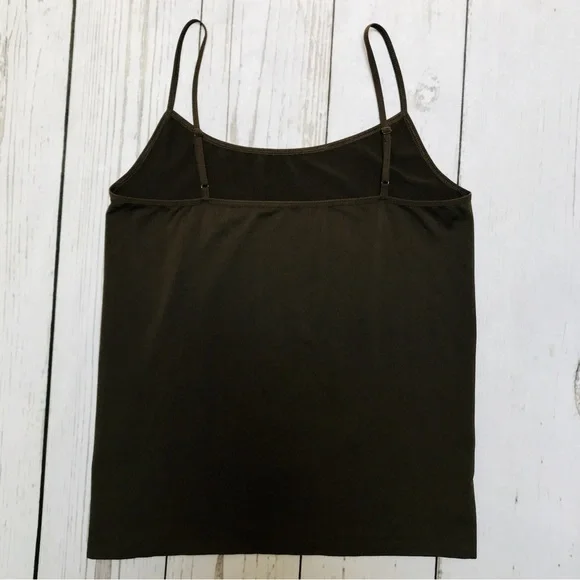 Ann Taylor LOFT Stretch Basic Camisole in Dark Brown SZ L - Picture 3 of 3